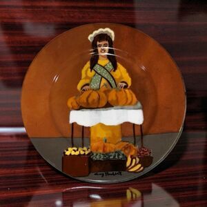 La Citrouille Dame Guy Buffet (G B C) Plate Salad Dessert Women Pumpkins 8"